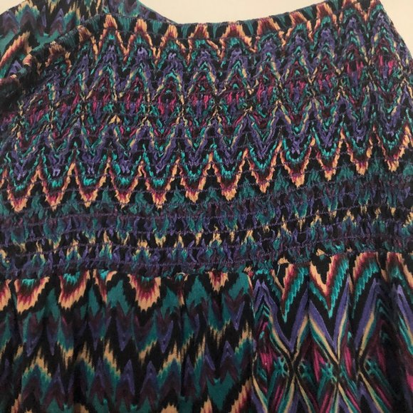 Spaghetti Strap Multi Colored Print Dress - Picture 4 of 5